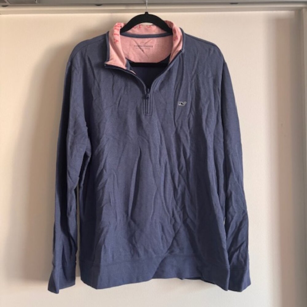 Vineyard Vines Pima Cotton 1/4 Zip Pullover Large